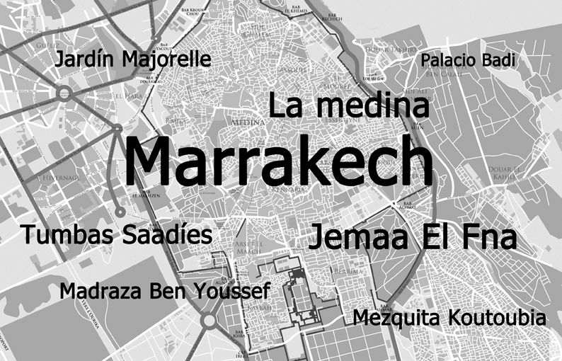 Mapa Marrakech