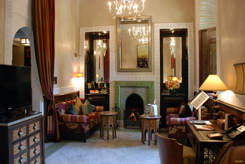 Sala de estar del riad. Hotel Royal Mansour. Marrakech