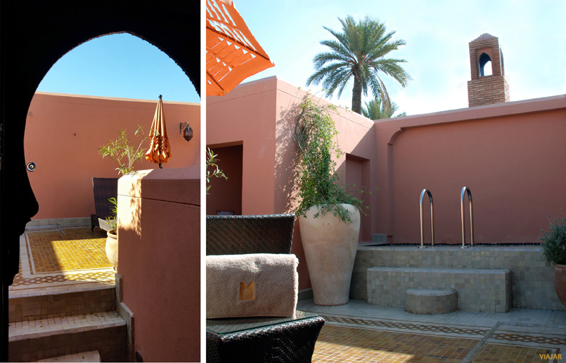Terraza del riad. Hotel Royal Mansour. Marrakech