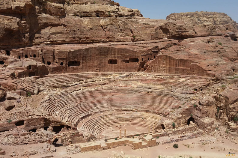Teatro construido por los nabateos. Petra. Jordania