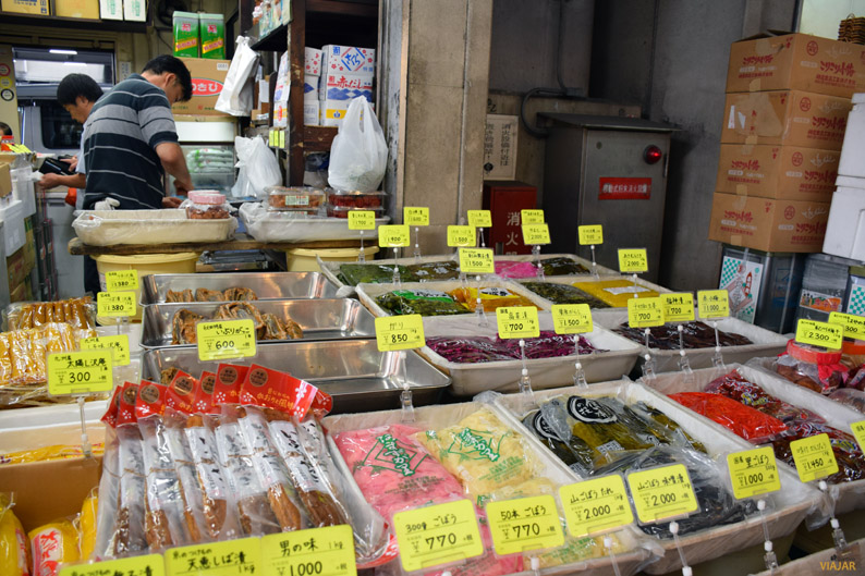 Puesto del mercado exterior de Tsukiji