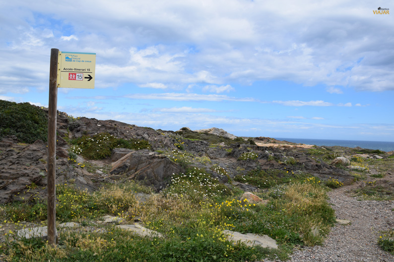 Acceso al itinerario 15. Parque Natural del Cap de Creus