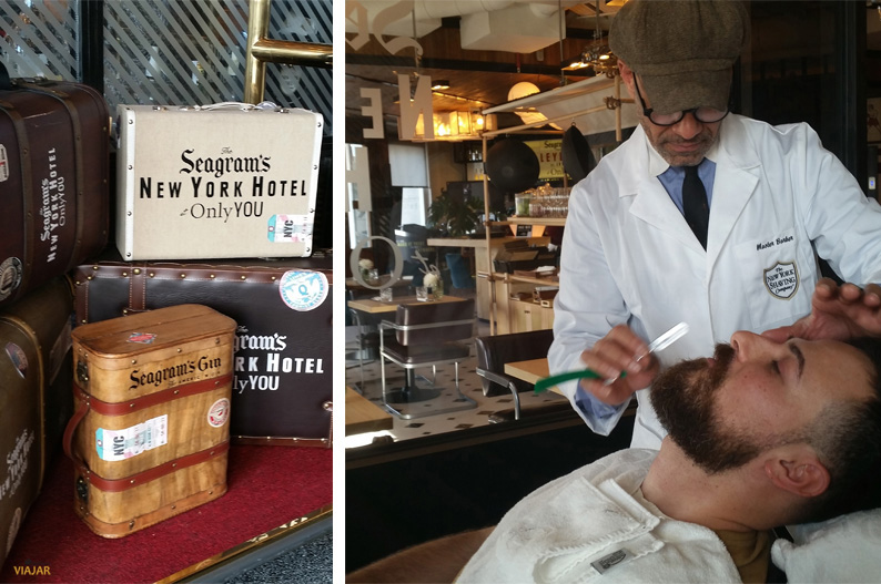 La barbería The NY Saving Company en el Seagram’s New York Hotel at Only YOU