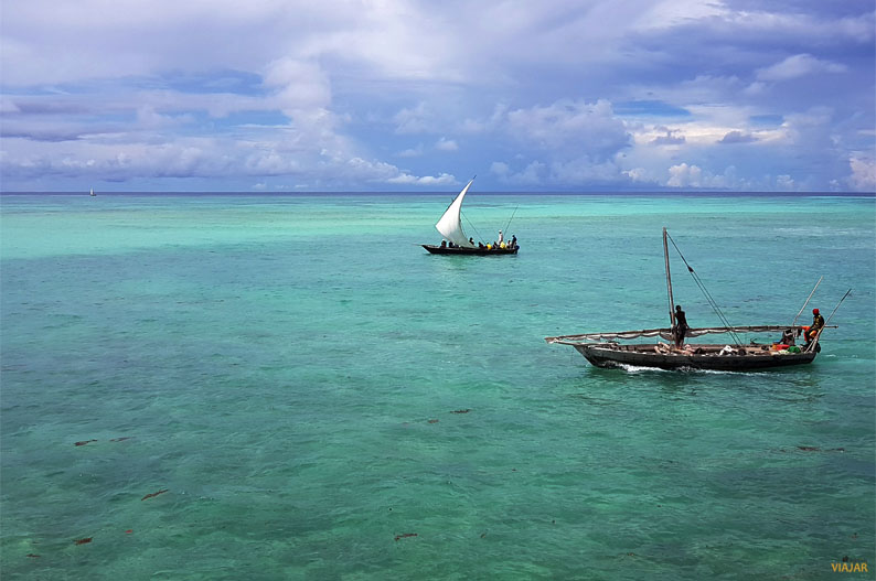 El oceano Indico a los pies del Hotel Essque Zalu Zanzibar