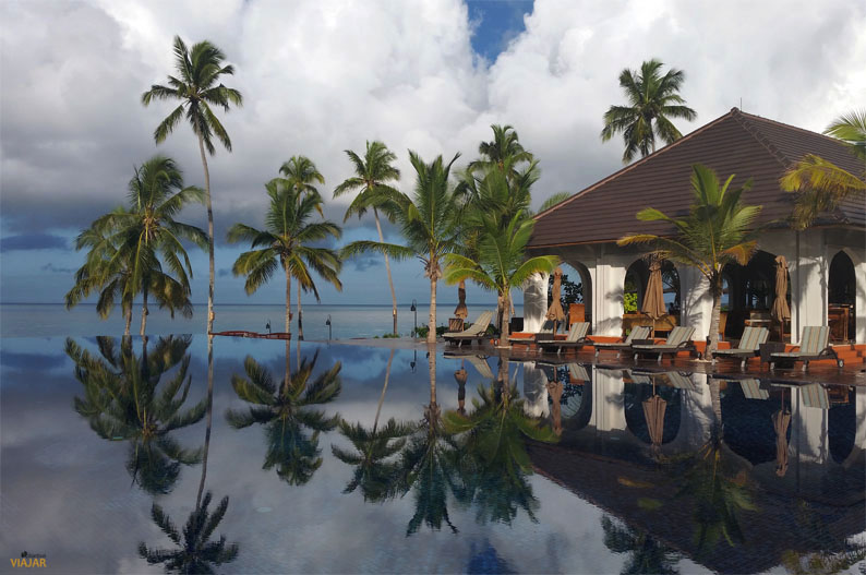 Infinity pool del hotel The Residence. Zanzibar