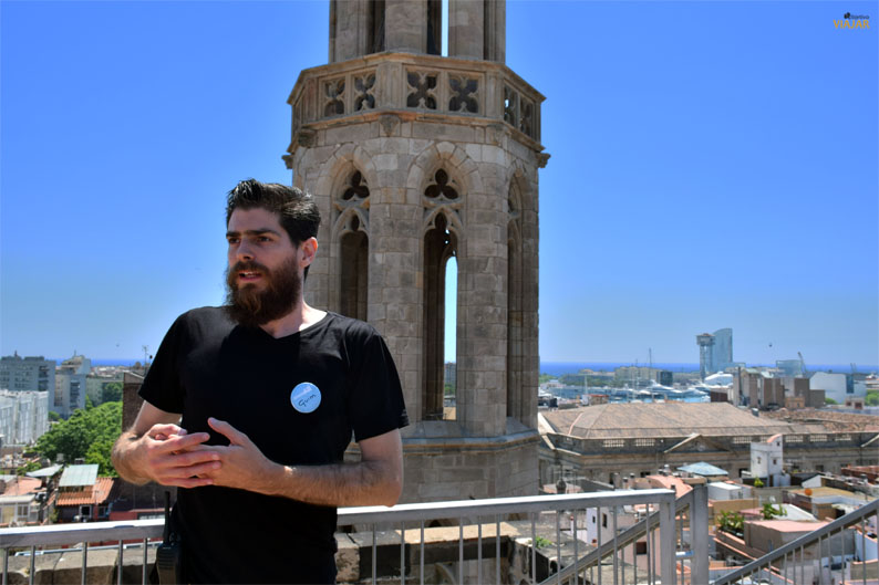 Litoral de Barcelona desde las terrazas de Santa Maria del Mar