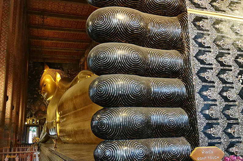 Buda reclinado de Wat Pho. Bangkok